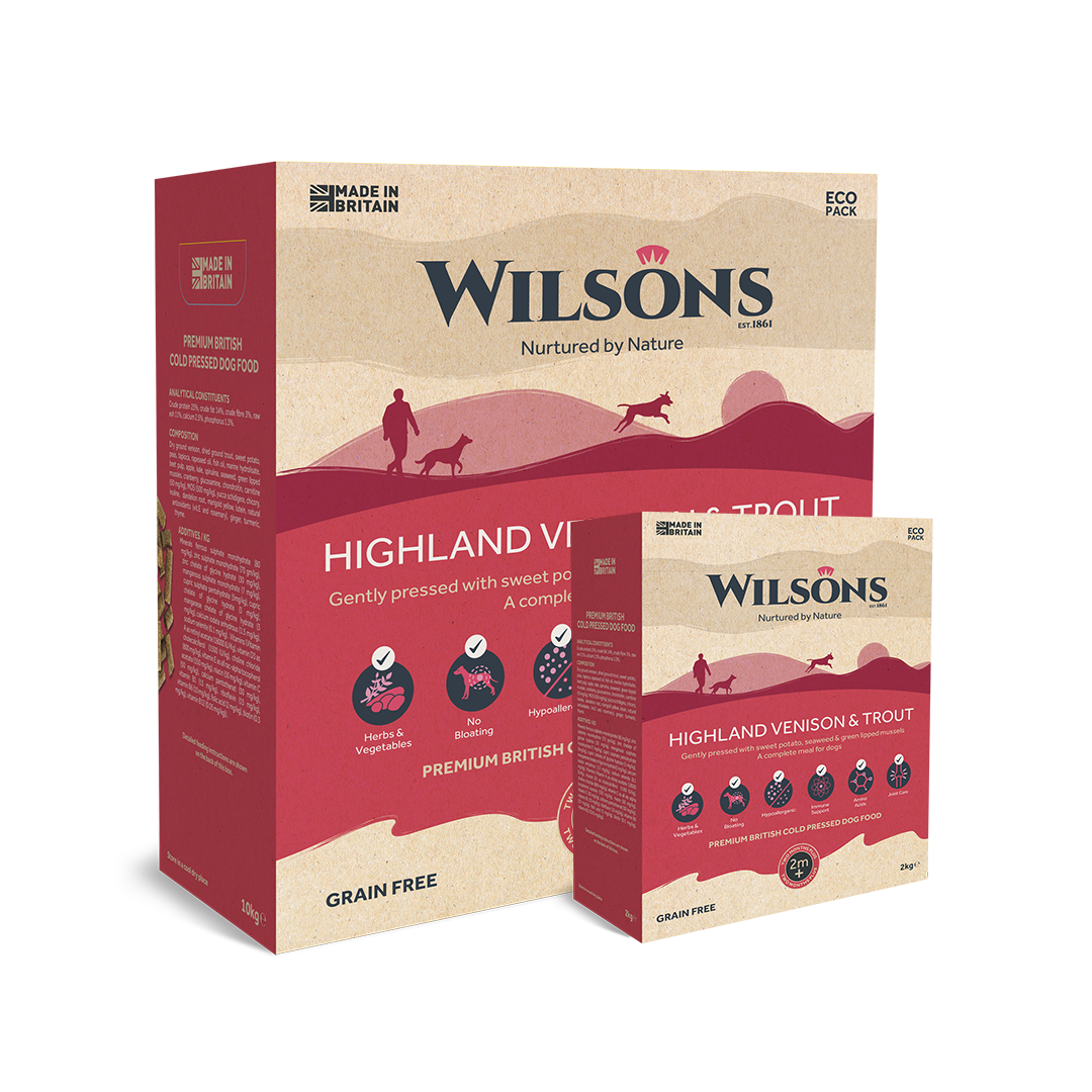 Wilsons Highland Venison and Trout Premium British Cold Pressed Dog Food